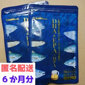 約６か月分　９０粒入り×２袋　DHA&EPA＋DPA シードコムス　賞味期限2026.5