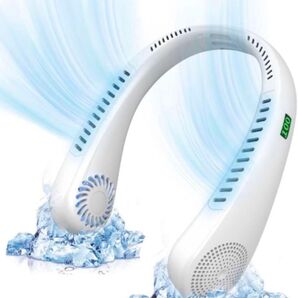 首掛け扇風機 ネッククーラー 羽根なし 携帯扇風機 電池残量表示 5段階調節 ネックファン