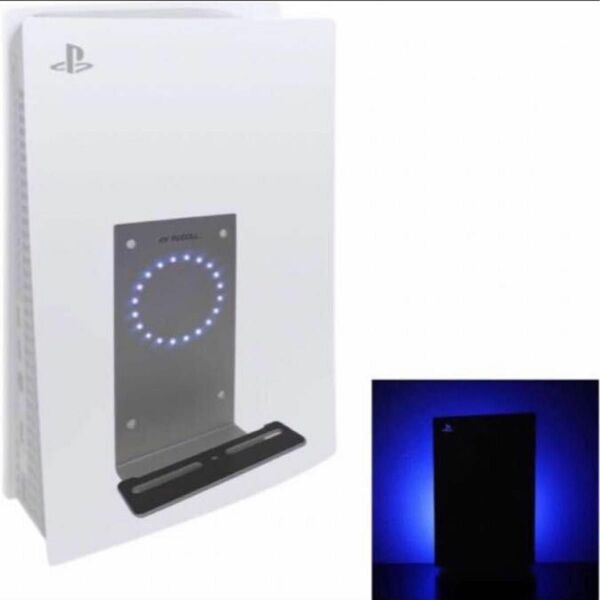 PJCOLL PlayStation5用　アルミ製壁掛ホルダー　LEDライト