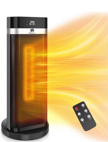 MLMLANTリモコン付きセラミックヒーター 電気ヒーター便利家電 暖房器具