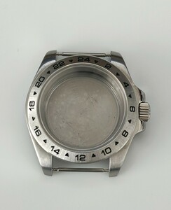 40mm 腕時計 ノンデイト ケース シルバー ステンレス GMTベゼル 【対応ムーブメント】SEIKO NH35/NH36/4R35/4R36 セイコー