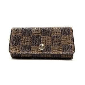 LOUIS VUITTON ルイヴィトン N62631 ミュラティクレ4 ダミエ キーケース キーリング 4連 PVCレザー レディース メンズ 管理RY24000573