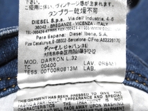 美品 DIESEL ディーゼル DARRON 0R8M1 スリムテーパード ストレッチ インディゴ デニムパンツ ジーンズ W28 正規品 メンズ_画像10