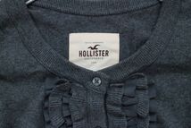 *HOLLISTER ホリスター*おしゃれ人気あったかコットンフリルレースカーディガン レディース XS グレー 小さいサイズサニークラウズ北欧_画像3