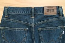 *MISS EDWIN ミス エドウィン* 401日本製レア人気♪ミドルショートインディゴデニムパンツジーンズ 28X32サイズ 革ラベル 美脚アメカジ上質_画像7