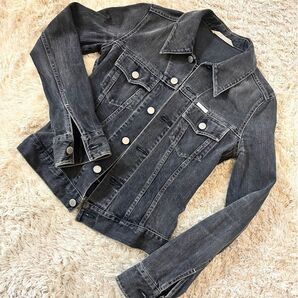 LEVI'S LADY STYLE デニムジャケット サイズS 黒 BK