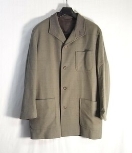 sizeL corresponding * superior article * Dunhill Anne gola×melino wool made coat khaki green 