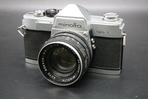 usA-534 minolta ミノルタ SR-1/AUTO ROKKOR-PF 1:1.8 f=55mm/一眼レフ/フィルムカメラ/レトロ/現状品/保管品