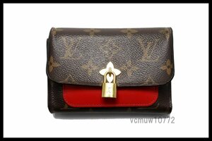 近年モデル希少美中古■LOUIS VUITTON モノグラム ポルトフォイユフラワーコンパクト レザー 3つ折り財布 ルイヴィトン■0201yu24508