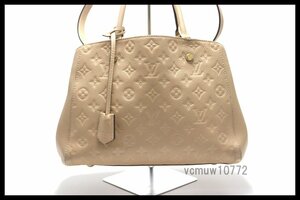 近年モデル希少美中古■LOUIS VUITTON モノグラムアンプラント モンテーニュMM レザー 2way ハンドバッグ ルイヴィトン■0208oe533412