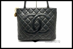 希少美中古■CHANEL 4番台 キャビアスキン マトラッセ デカココ 復刻トート レザー トートバッグ シャネル■0208wa2286456