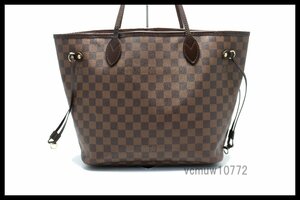 希少美中古■LOUIS VUITTON ダミエ ネヴァーフルMM レザー トートバッグ ルイヴィトン■0215xe31438