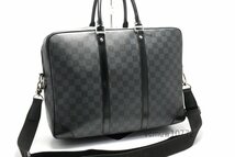 希少美中古■LOUIS VUITTON ダミエグラフィット PDV GM レザー 2way ビジネスバッグ ブリーフケース ルイヴィトン■0222at61-8D_画像4