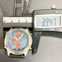 【稼動品】 CITIZEN 6850-G81406 腕時計 メンズ シチズン 回転ベゼル ALARM アラーム クロノグラフ 中古品_画像9
