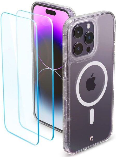 iPhone14ProMax ラメ ケース シャイン グリッター フィルム2枚