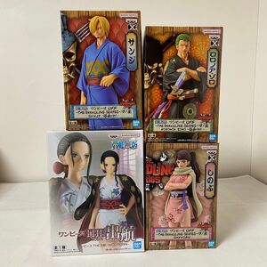 ワンピース　ワノ国　フィギュア4点セット! ゾロ、サンジ、ロビン、しのぶ　 DXF GRANDLINE