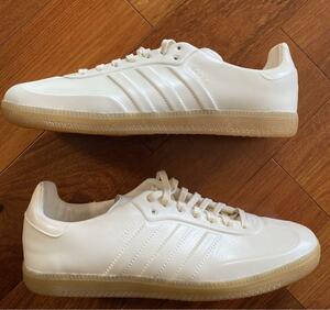 未使用★タグ付 超希少モデル バーニーズ ニューヨーク別注 BARNEYS NEW YORK adidas SAMBA 26 WHITE GUM 本革 