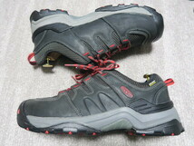 2.4万 防水透湿 定番 KEEN キーン GYPSUM Ⅱ WP M-BLACK TANGO ジプサム ウォータープルーフ 黒 x 赤 29 US11 本革 トレッキングシューズ_画像4