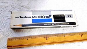 鉛筆 H トンボ 12本 MONO 文房具 製図 学校用 デッサン 図画 セット 当時物 未使用 グッズ レトロ デットストック