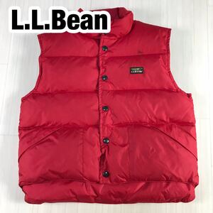 L.L.Bean L e ruby n down vest Kids XS/6 red Goose down Youth size 