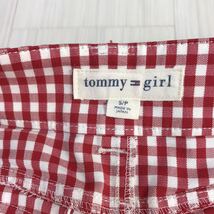 TOMMY GIRL トミーガール パンツ S レッド ホワイト チェック柄_画像6