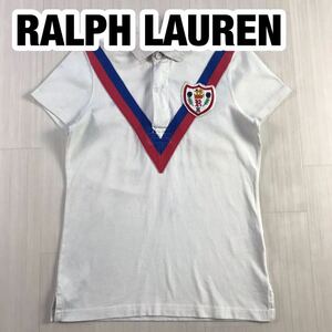RALPH LAUREN RUGBY ラルフローレン ラグビー ラガーシャツ M ホワイト