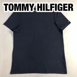 TOMMY HILFIGER トミー ヒルフィガー 半袖Tシャツ S/P ネイビー 刺繍ロゴ