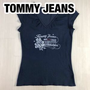 TOMMY JEANS Tommy джинсы принт футболка M темно-синий хлопок футболка короткий рукав 