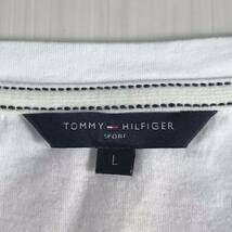 TOMMY HILFIGER トミー ヒルフィガー 半袖Tシャツ ビッグロゴ L ホワイト 刺繍 ワッペン_画像6