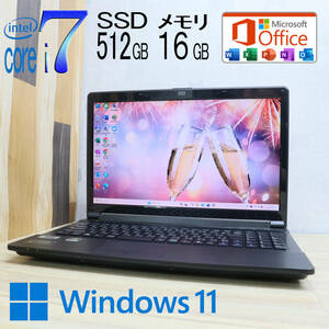 ★超美品 最上級4コアi7！新品SSD512GB メモリ16GB★LCLG665 Core i7-2760QM グラボ搭載 Win11 MS Office2019 Home&Business★P65093