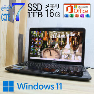 なんと！新品SSD1TB メモリ16GB★中古PC 最上級4コアi7！★T451/58EB Core i7-2670QM Webカメラ Win11 MS Office2019 H&B★P66033