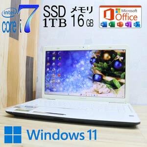 なんと！新品SSD1TB メモリ16GB★中古PC 最上級4コアi7！★T451/57DW Core i7-2670QM Webカメラ Win11 MS Office2019 H&B★P66023