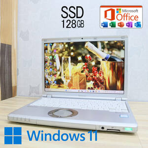 ★美品 高性能7世代i3！M.2 SSD128GB★CF-SZ6 Core i3-7100U Webカメラ Win11 MS Office 中古品 ノートPC★P63990