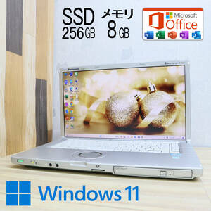 ★美品 高性能i5！新品SSD256GB メモリ8GB★CF-B11A Core i5-3340M Win11 Microsoft Office 2019 Home&Business 中古品 ノートPC★P64926