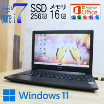 ★中古PC 最上級5世代i7！新品SSD256GB メモリ16GB★LB-J770S Core i7-5500U Webカメラ Win11 MS Office2019 Home&Business★P66443_画像1