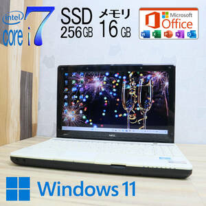 ★中古PC 最上級i7！新品SSD256GB メモリ16GB★G Core i7-2637M Win11 Microsoft Office 2019 Home&Business 中古品 ノートPC★P66061