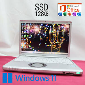 ★美品 高性能7世代i3！M.2 SSD128GB★CF-SZ6 Core i3-7100U Webカメラ Win11 MS Office 中古品 ノートPC★P64093