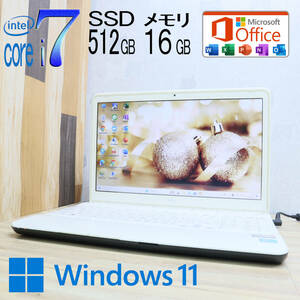 ★超美品 最上級4コアi7！新品SSD512GB メモリ16GB★LS550J Core i7-3632QM Webカメラ Win11 MS Office2019 Home&Business★P67828