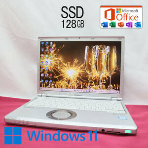 ★美品 高性能7世代i3！M.2 SSD128GB★CF-SZ6 Core i3-7100U Webカメラ Win11 MS Office 中古品 ノートPC★P64194