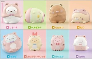 8 штук полного набора ★ Sumikogurashi Friends 8 фигура талисмана Bandai Bandai Bandai Новые неоткрытые предметы ★