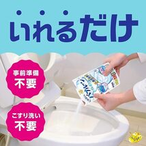 6袋セット★アース製薬 らくハピ いれるだけバブルーン トイレボウル トイレの洗浄剤 _画像2