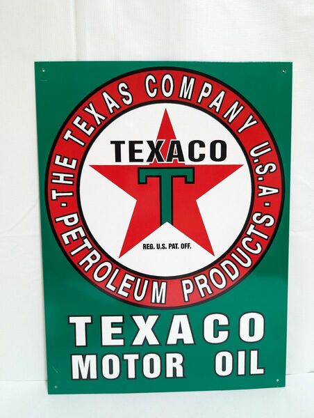 TEXACO テキサコ 看板 サイン made in USA ブリキ看板 アメリカンガレージ アンティーク アメリカン雑貨 車