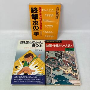 Y0206j【囲碁】まとめ3冊 白江治彦 終盤・次の一手 誰も言わなかった碁の本 詰碁・手筋がいっぱいの画像1