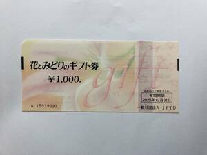 U－５☆彡【【送料無料】花とみどりのギフト券 1,000円×10枚 有効期限2025年12月31日　10000円分