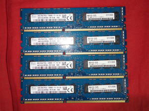 SKhynix　PC3L-12800E DDR3L-1600 【動作確認済】 8GBx4 (32GB) 中古 サーバ/WS用 メモリ 【10日間保証】 ECC Unbuffered DIMM