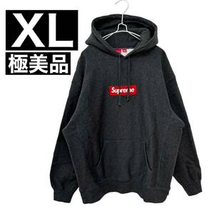 【XL】Supreme 21FW Box Logo Hooded Sweatshirt Charcoal シュプリーム ボックスロゴ パーカー チャコールグレー