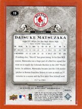 ●松坂大輔　カード　Vol.45　2008UD A PIECE OF HISTORY BASEBALL #19　ボストン・レッドソックス_画像2