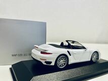 【送料無料】1/43 Minichamps Porsche特注 ポルシェ 911 ターボ S カブリオレ (991) 2013 White_画像2