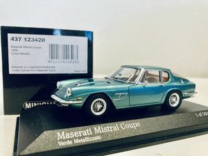 【送料無料】1/43 Minichamps Maserati マセラティ ミストラル クーペ 1966 Green metallic