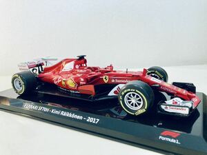 【送料無料】1/24 ビッグスケール F1 コレクション フェラーリ SF70H #7 K.ライコネン 2017 (ベッテルから変更) 純正クリアケース付